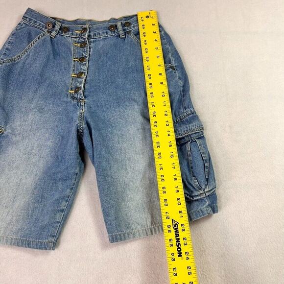 A.CO.CO Shorts Jean Mens 28 Cargo Pocket Denim Exposed Button Fly Vintage - Picture 3 of 9